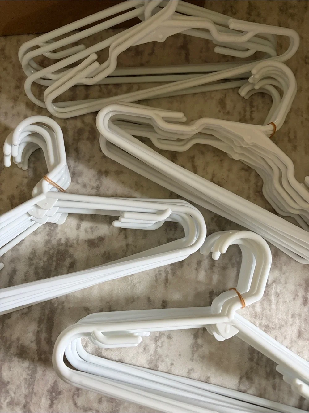 White Plastic Closet baby Hangers - Set of 36 Multipurpose Hangers